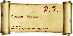 Pleyer Tessza névjegykártya